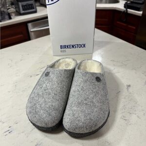 Birkenstock Kids Zermatt Outdoor Slipper Shoes with Shearling Lining Wool Shoes